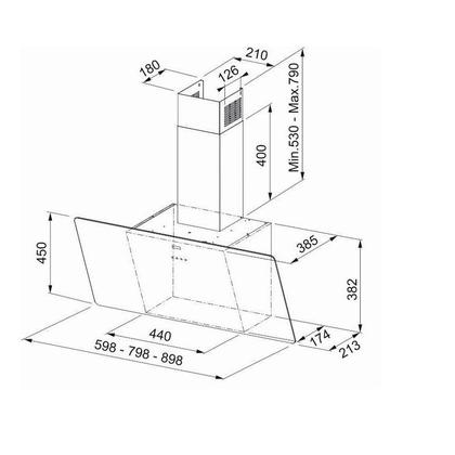 Imagem de Coifa Evo Branca Parede 90cm 220V Franke