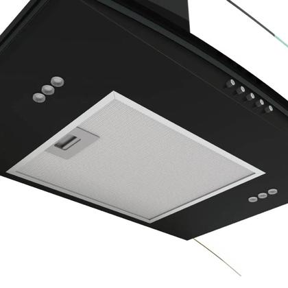 Imagem de Coifa Fogatti De Parede Clean Vidro Curvo Black 90cm 127v Preto 127v