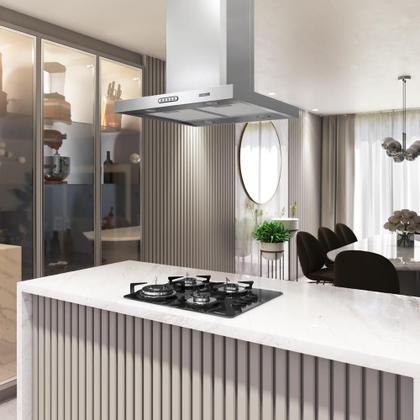 Imagem de Coifa Ilha Retangular 60cm 3 velocidades Inox Nardelli