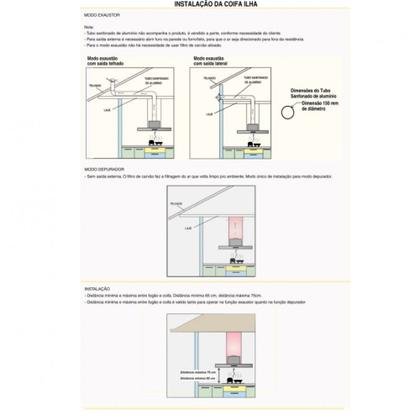 Imagem de Coifa Nardelli Ilha / Teto Retangular Inox 120 Cm