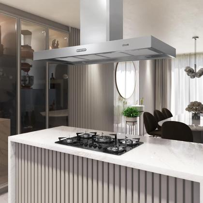 Imagem de Coifa Nardelli Ilha / Teto Retangular Inox 120 Cm