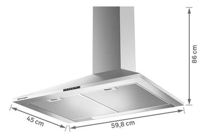 Imagem de Coifa Parede Brastemp Bai60br 60cm Inox 127v Prateado 127v