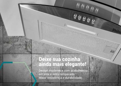 Imagem de Coifa Philco PCO60G Glass Depurador & Exaustor 60cm Inox