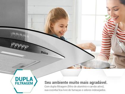 Imagem de Coifa Philco PCO60G Glass Depurador & Exaustor 60cm Inox