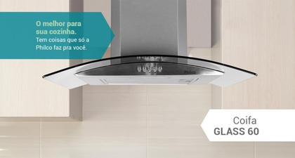 Imagem de Coifa Philco PCO60G Glass Depurador & Exaustor 60cm Inox