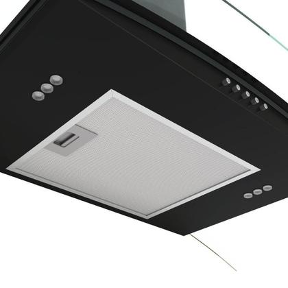 Imagem de Coifa Terim de Parede Clean Vidro Curvo Black Kroma 60cm Preto Com Kromanox 110V