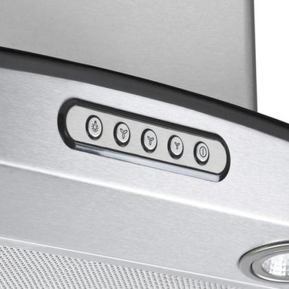 Imagem de Coifa Vidro Curvo Parede Inox 75cm-5 Bocas Terim 220V