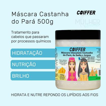 Imagem de Coiffer Máscara Castanha do Pará 500g  Nutrição Profunda, Hidratação Intensa e Brilho Espelhado