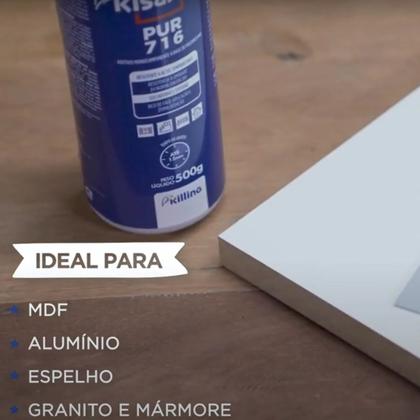 Imagem de Cola Adesiva Pur 716 Madeira Mdf Semi Expansiva Kisafix 500g