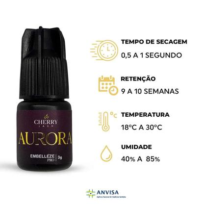Imagem de Cola Adesivo Cherry Lash Aurora 3gr - Adesivo para Extensão de Cílios