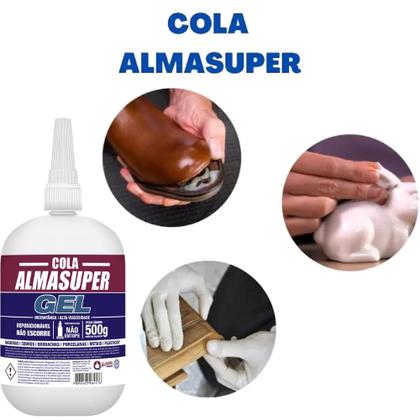 Imagem de Cola Adesivo Instantâneo Gel 500G Almasuper Almata
