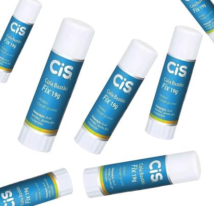 Imagem de Cola Bastão CIS Fix 19g Escolar e Artesanato C/12 Unidades