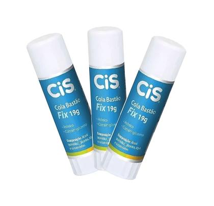 Imagem de Cola Bastão CIS Fix 19g Escolar e Artesanato C/12 Unidades