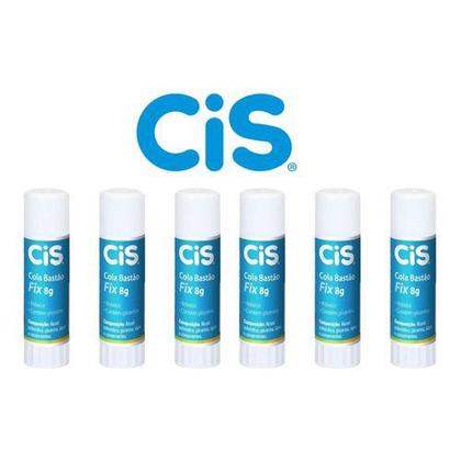 Imagem de Cola Bastão CIS FIX 8g Uso Geral Escolar Artesanato 1-Un