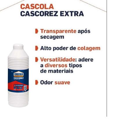 Imagem de Cola Branca Adesivo PVA 1Kg Cascorez Extra Cascola Henkel