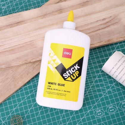 Imagem de Cola branca líquida atóxica lavável PVP 500ml Stick UP Deli