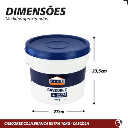 Imagem de Cola Branca Líquida Cascorez Extra Adesivo Pva Balde 10KG CASCOLA