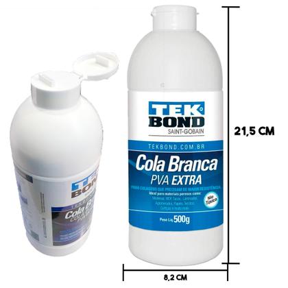 Imagem de Cola Branca PVA - Madeira Aglomerados Tecido - Extraforte 500g