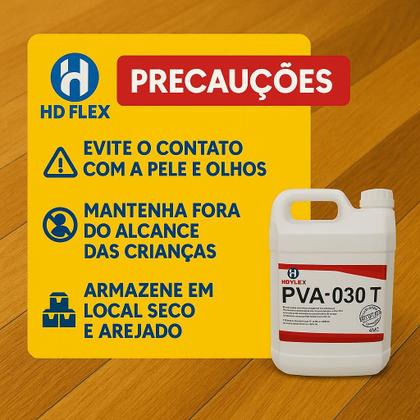 Imagem de Cola Branca Pva Para Tacos Assoalhos Madeira 4kg Hdflex