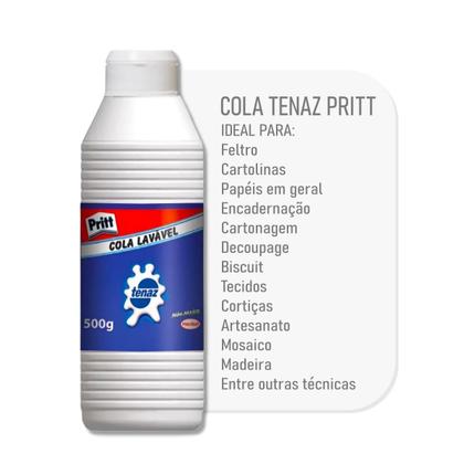 Imagem de Cola branca tenaz Pritt 500 gramas, kit com 2 unidades