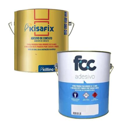 Imagem de Cola de Contato Kisafix Galão 2,8L  Adesivo de Alta Aderência para Uso Industrial e Artesanal