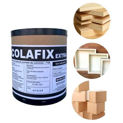 Imagem de Cola de PVA Amarela Extra Forte Colafix 1300 Madeira 10Kg