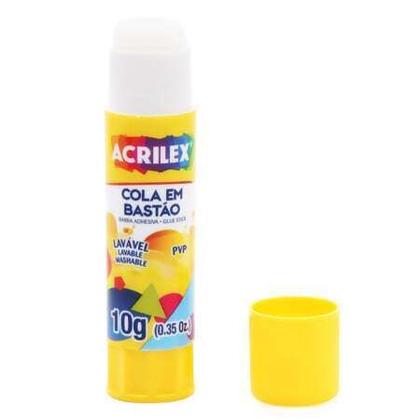 Imagem de Cola Em Bastão 10g Escolar Lavável Kit 10 Unidades Blister