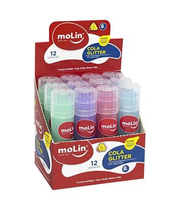 Cola em Bastão 8g Glitter - Molin Imagem de Cola em Bastão 8g Glitter - Molin