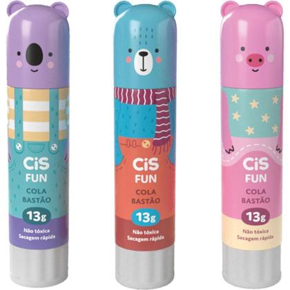 Imagem de Cola em Bastao CIS FUN 13G 3 Cores