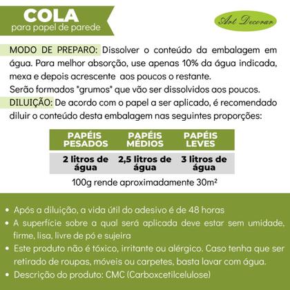 Imagem de Cola Extra Fina Para Papel De Parede 100g