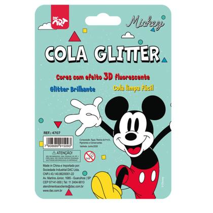 Imagem de Cola Glitter Brilha no Escuro DAC com 6 Unidades  Mickey