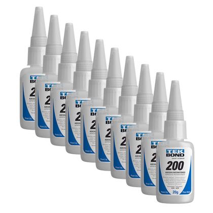 Imagem de Cola Instantanea 200 Tekbond Bico Antientupimento 20g 10 Und