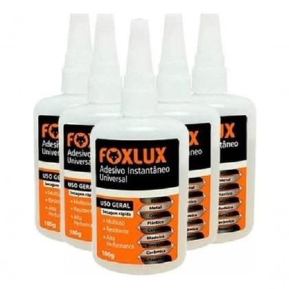 Imagem de Cola Instantanea Fox Lux Adesivo Universal, Mdf , Plast 100g Cor Transparente