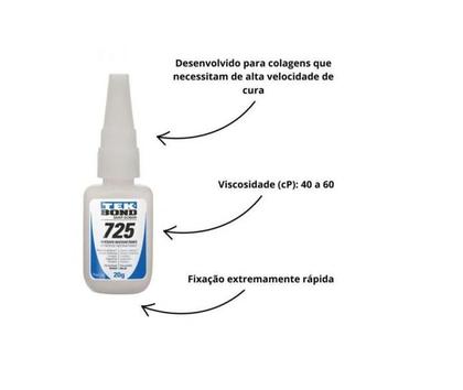 Imagem de Cola Líquido Tekbond COLA INSTÂNTANEA 20G 725 BAIXA VISCOSIDADE