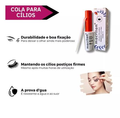 Imagem de Cola Para Cílios Postiços Transparente Macrilan