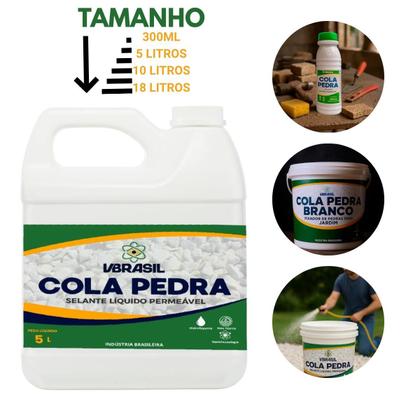 Imagem de Cola Pedras Decorativas VBrasil Fixador Nanotecnológica para Pedras Seixos e Pedrisco Alta Performance e Longa Jardim Selante Líquido