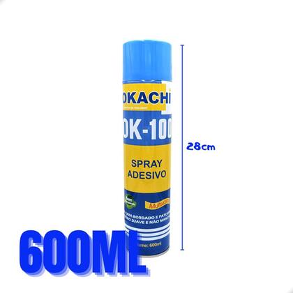 Imagem de Cola Spray Adesivo Temporária Okachi Artesanato 600ml - 2un