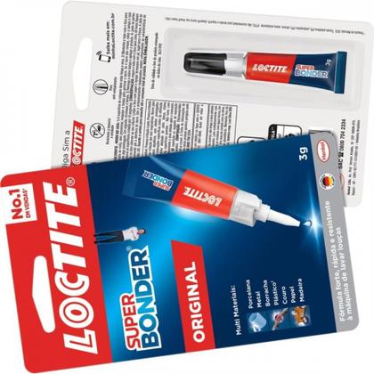 Imagem de Cola Super Bonder 3G Cartela Azul  - Kit C/24