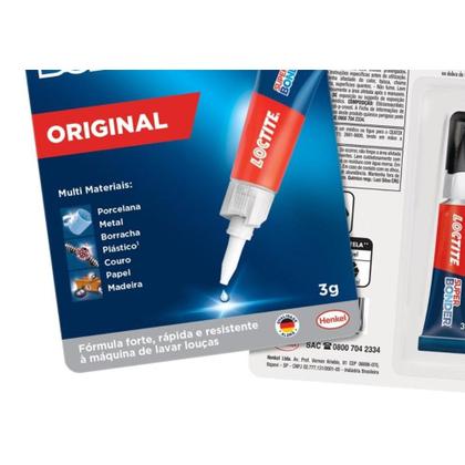 Imagem de Cola Super Bonder 3G Cartela Azul  - Kit C/24