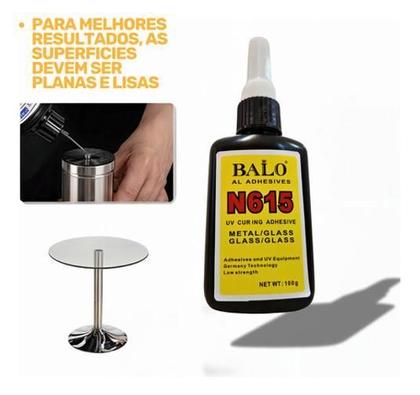Imagem de Cola Super Contato Vidro Metal Uv Instantânea Secagem Rápida