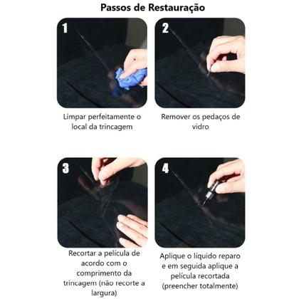 Imagem de Cola vidro trincado Ferramenta De Reparo Da Brisa Do Carro Ferramentas Janela Diy Pára-Brisas Vidro Zero Crack