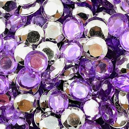 Imagem de Colagem Chaton Diamante Lilás Transparente 10mm 50pçs 20g