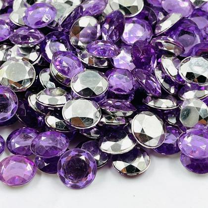Imagem de Colagem Chaton Diamante Lilás Transparente 10mm 50pçs 20g