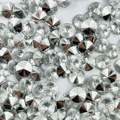 Imagem de Colagem Chaton Diamante Plástico Transparente 8mm 100pçs 12g
