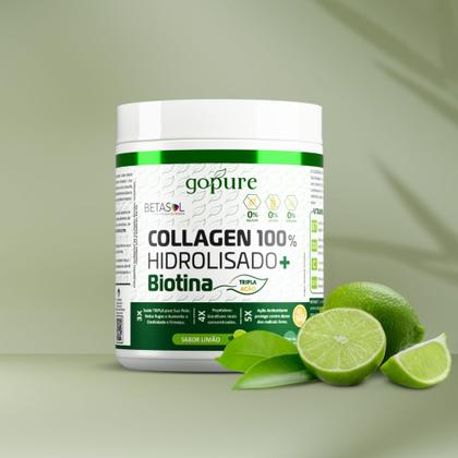 Imagem de Colágeno 100 Hidrolisado com Biotina e Vitaminas 300g GoPure