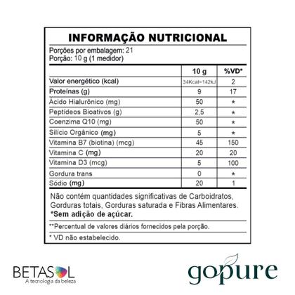Imagem de Colágeno 100 Hidrolisado com Biotina e Vitaminas 300g GoPure