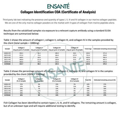 Imagem de Colágeno em pó ENSANTÉ Premium Marine Tipo I II III IV com vitamina C
