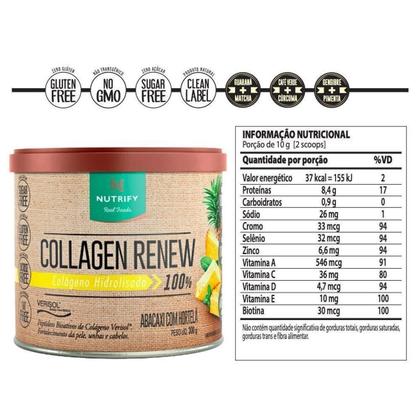 Imagem de Colágeno Hidrolisado Collagen Renew Nutrify Abacaxi 300g