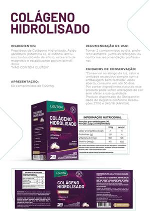 Imagem de Colágeno Hidrolisado com Vitamina C e Biotina 1000mg 60 cápsulas Lauton