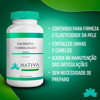 Imagem de Colágeno Hidrolisado Em Cápsulas Para Cabelo Pele E Ossos 90 Cápsulas